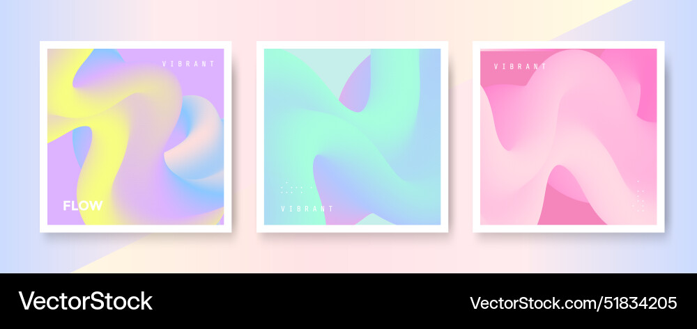 Abstract Gradient Square Patterns vector image