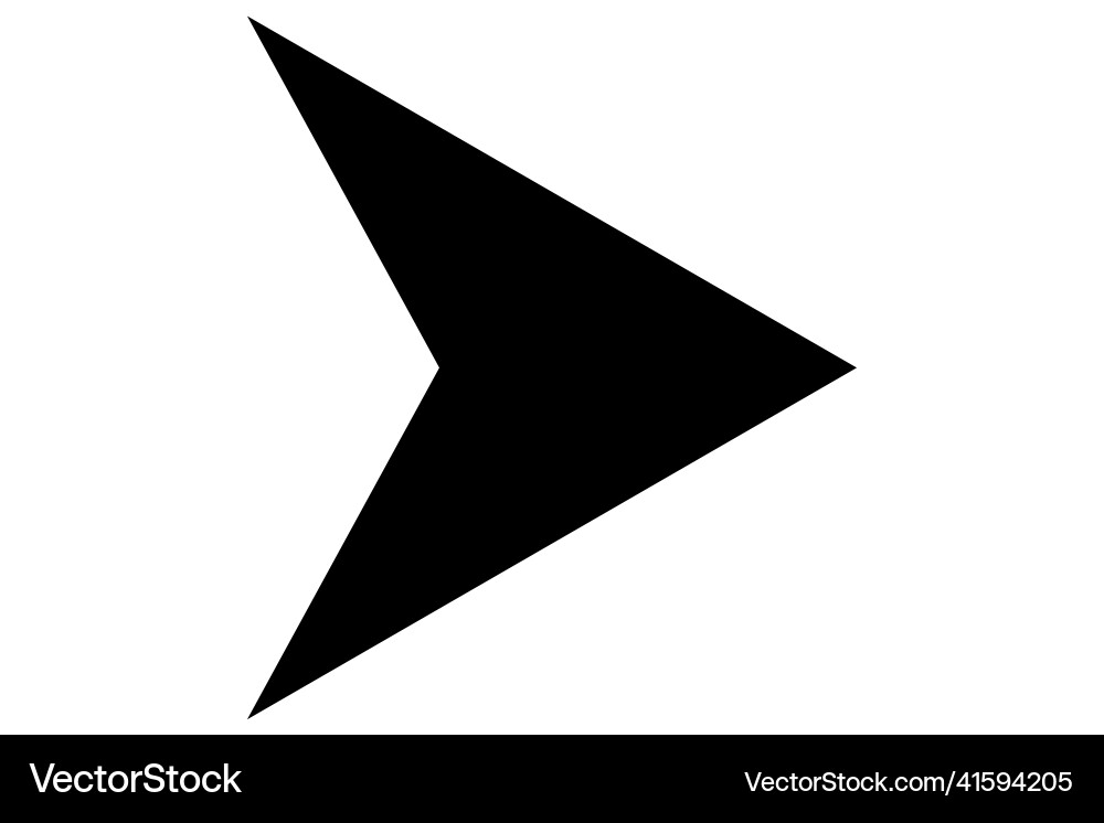 Arrow symbol direction pointer cursor in black vector image