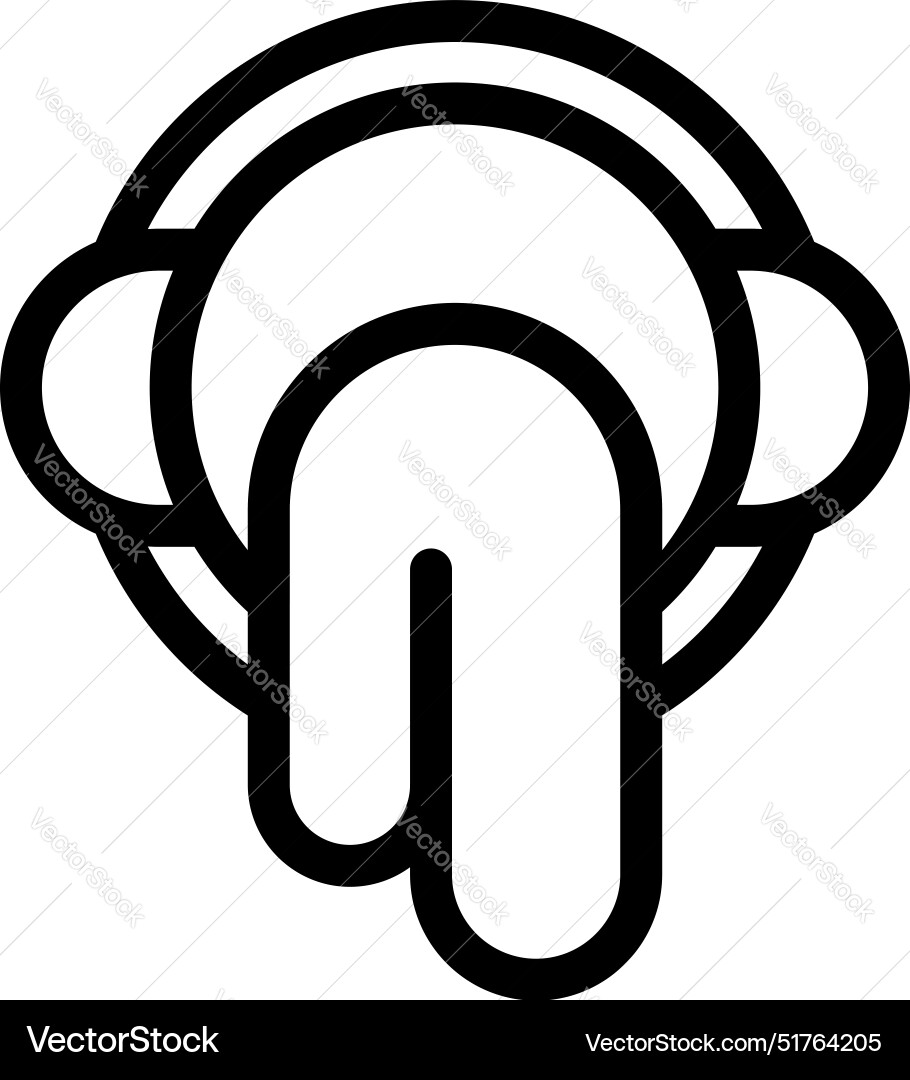 Black and white abstract shape with rounded lines Black and white abstract shape with rounded lines vector image