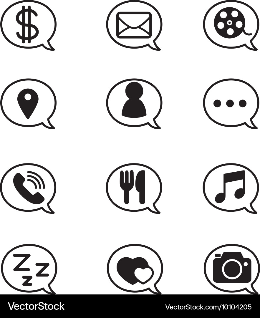 Bubble for social network application and web icon Vector Image