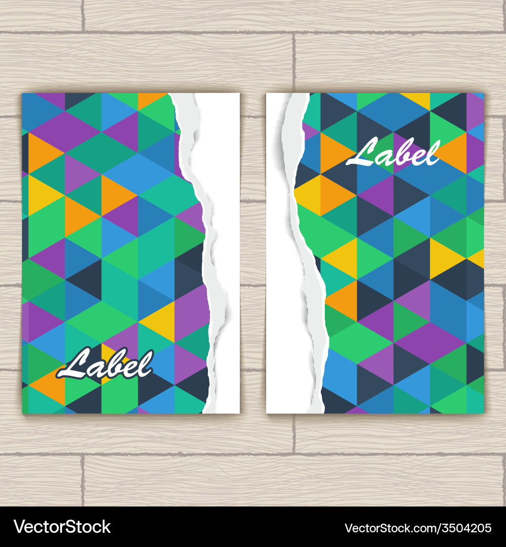Card with pattern of colorful lozenges vector image
