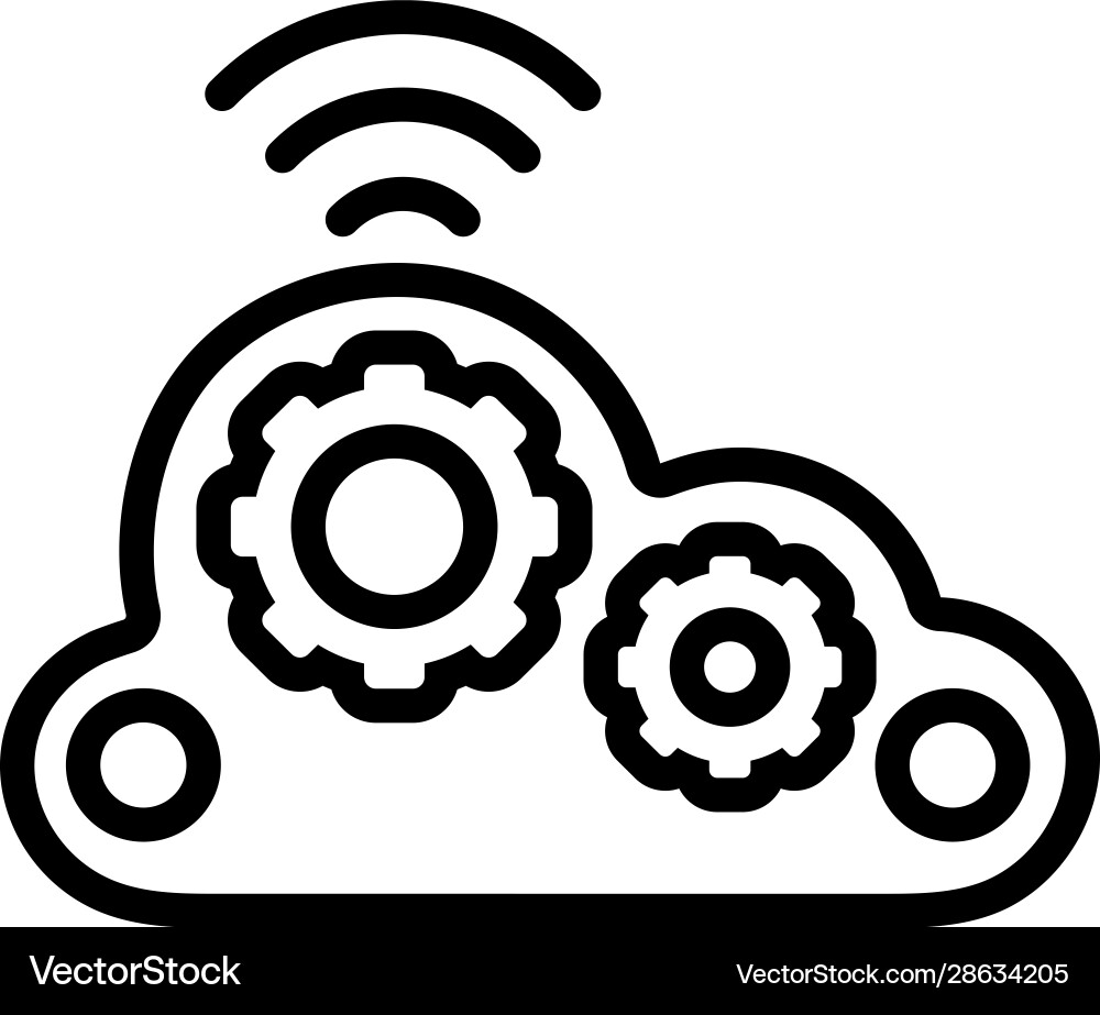 Cloud computing wifi vector image