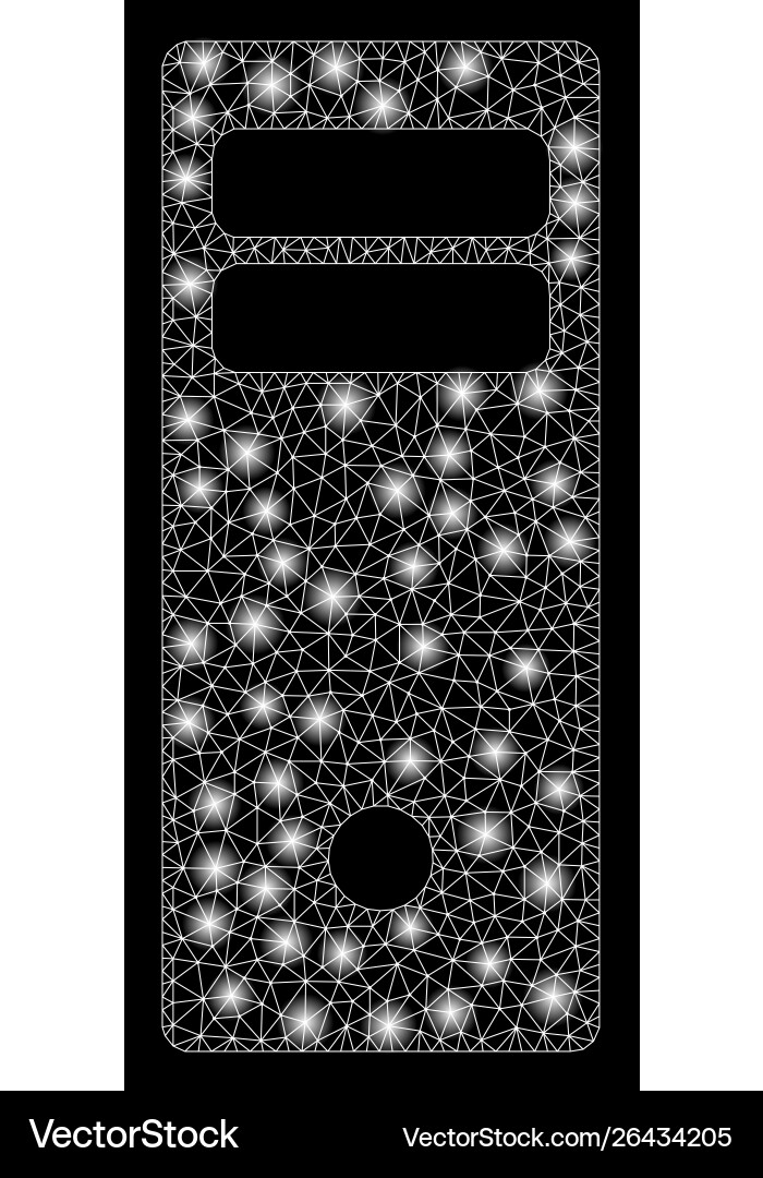 Glowing mesh wire frame computer mainframe Glowing mesh wire frame computer mainframe vector image