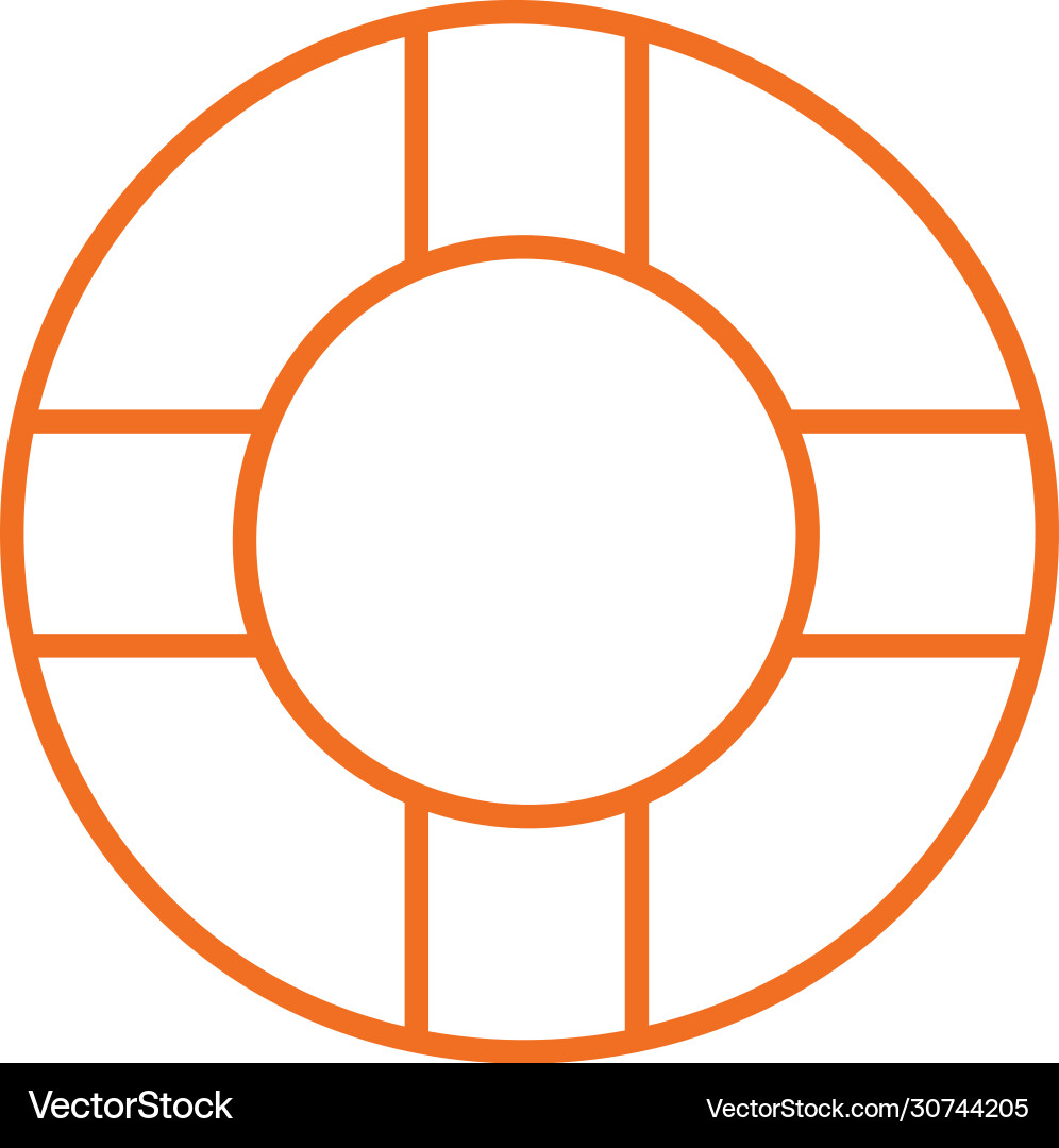 Isolated striped float line style icon vector image