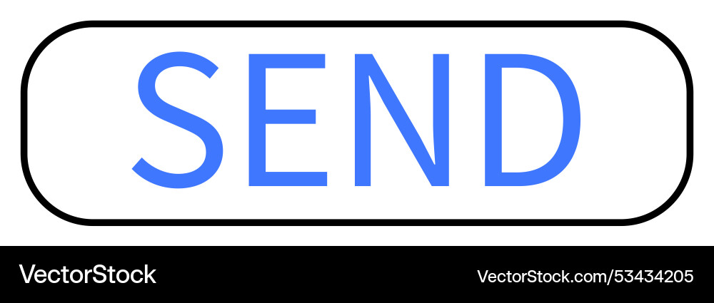 Large blue send button with simple white Large blue send button with simple white vector image