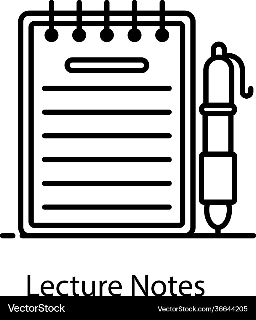 Lecture notes vector image