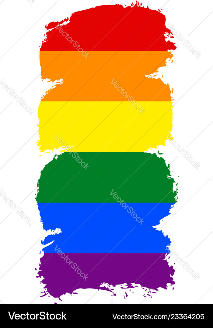 Lgbt Regenbogen Flagge mit Pinselstrichen lackiert Lgbt Regenbogen Flagge mit Pinselstrichen lackiert vektorbild