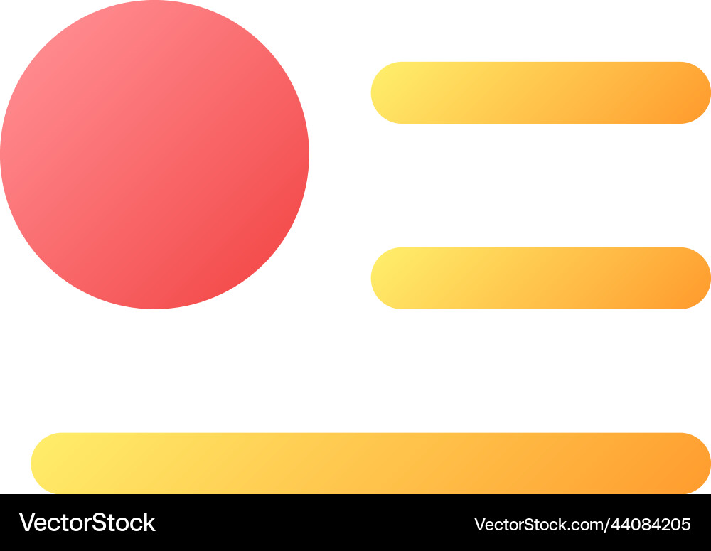 Menu notification pixel perfect flat gradient Menu notification pixel perfect flat gradient vector image