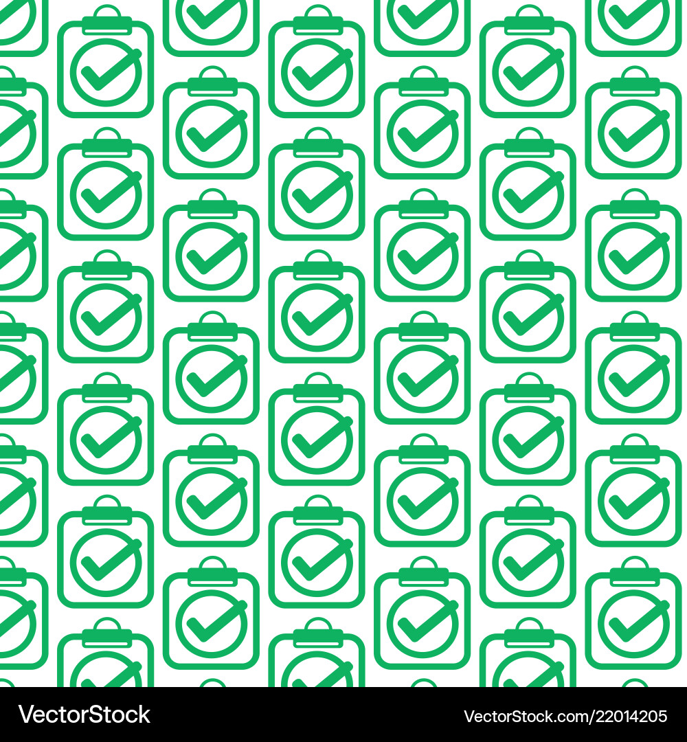 Pattern background clipboard check list icon Vector Image