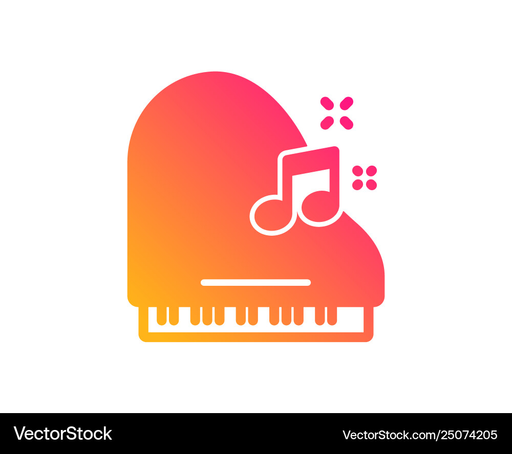 Piano icon musical instrument sign Vector Image