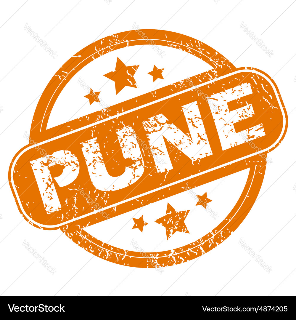 Pune round stamp Vector Image