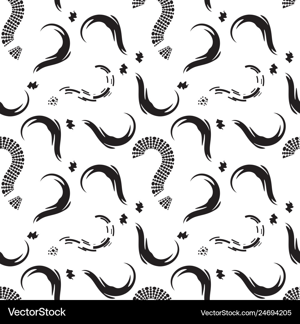 Question marks seamless pattern or interrogation Question marks seamless pattern or interrogation vector image