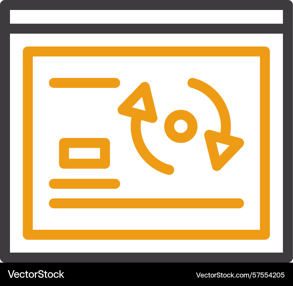 Refresh two color icon vector image