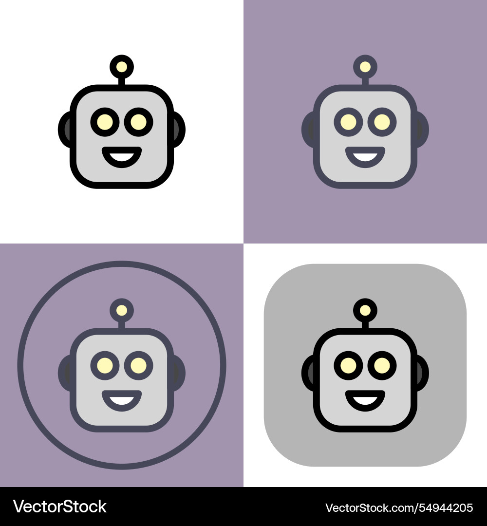 Robot symbol - artificial intelligence icon Robot symbol - artificial intelligence icon vector image