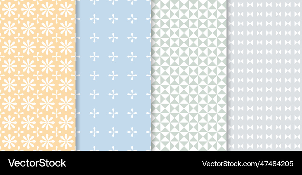 Set of minimal geometric texture seamless patterns Set of minimal geometric texture seamless patterns vector image