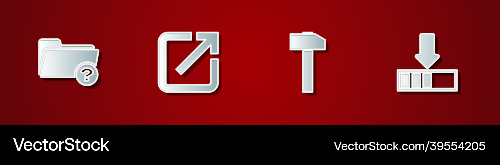 Set unknown directory open in new window hammer Set unknown directory open in new window hammer Vector Image