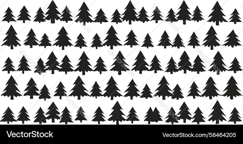 Simple Fir Tree Pattern Vector Image