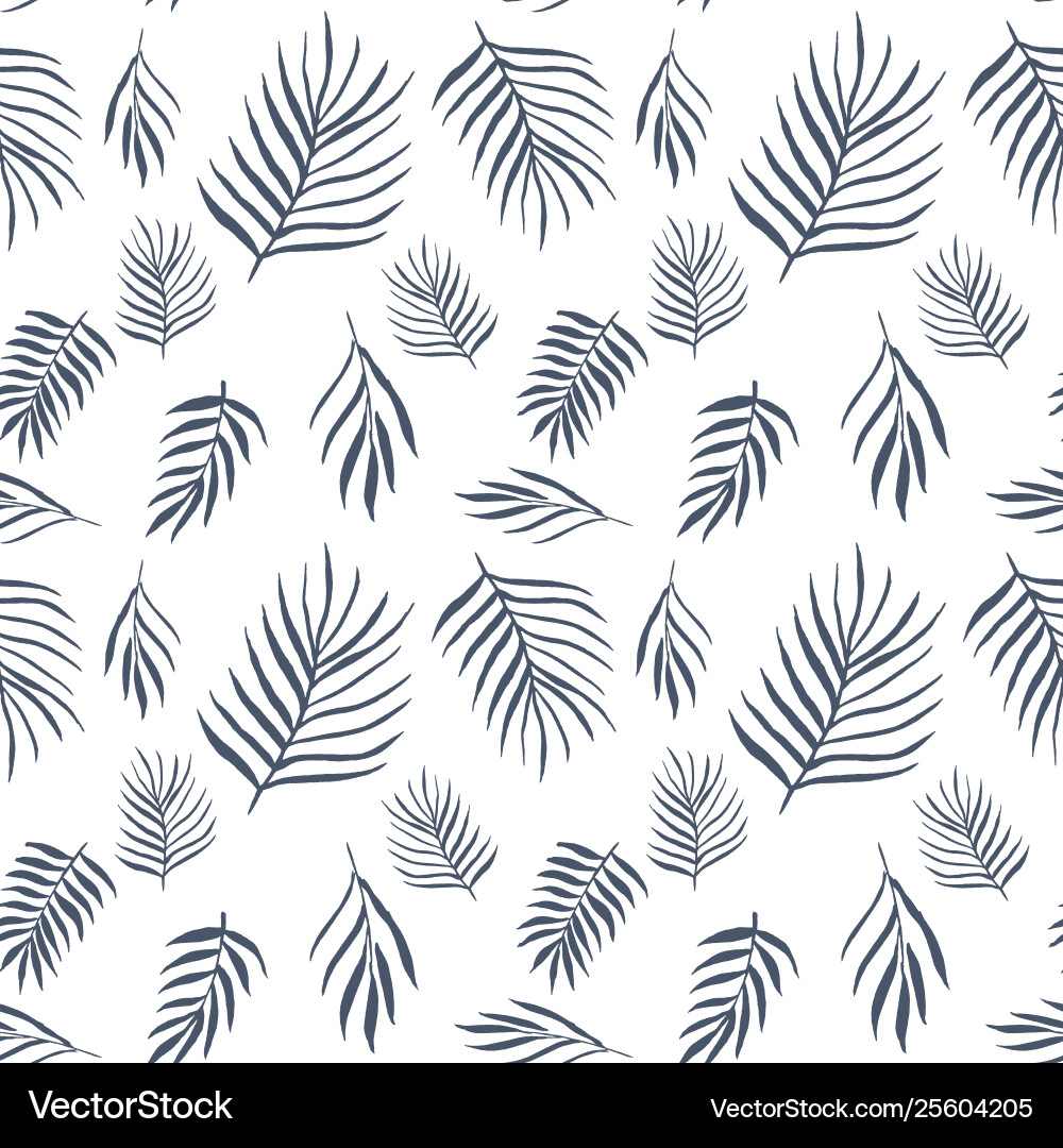 Tropical Palm Leaf Pattern Vector Image