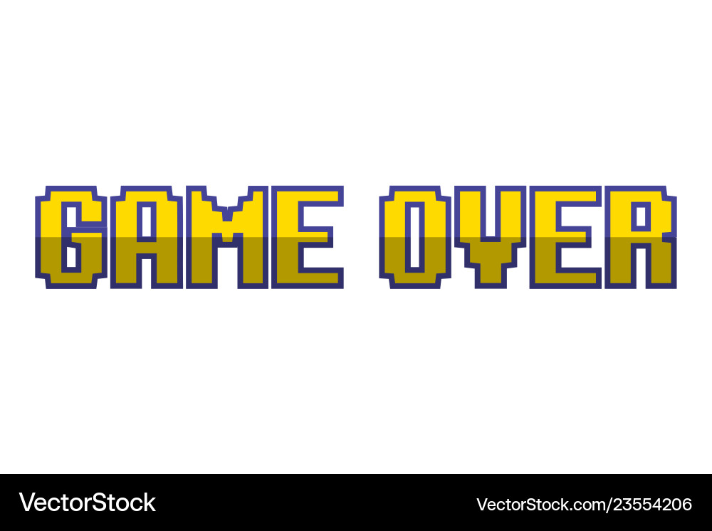 8-Bit Game Over Pixel Background vector image