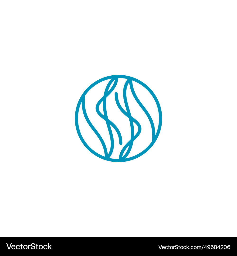A combination of round and line lines form th Vector Image
