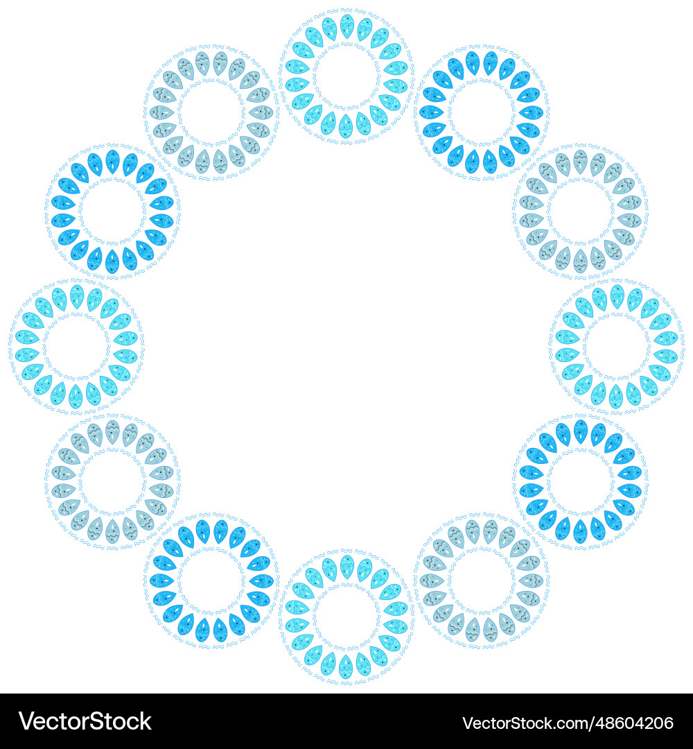 Abstract circle frame design decoration pattern vector image