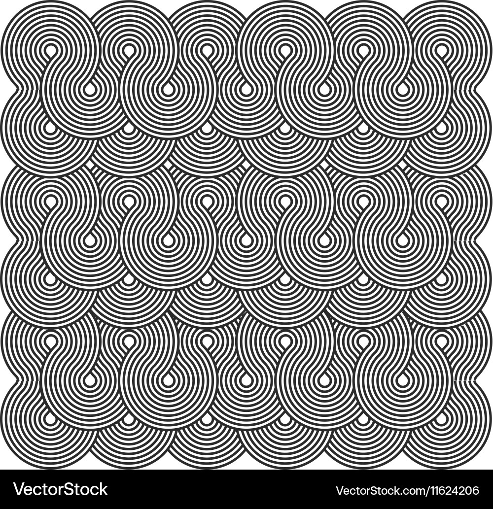 Abstract pattern of circular lines in the form vector image