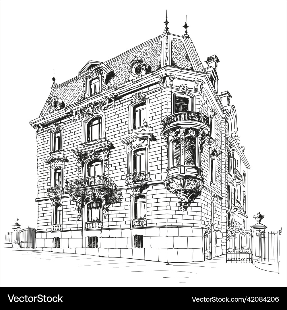 Building in classical style Vector Image