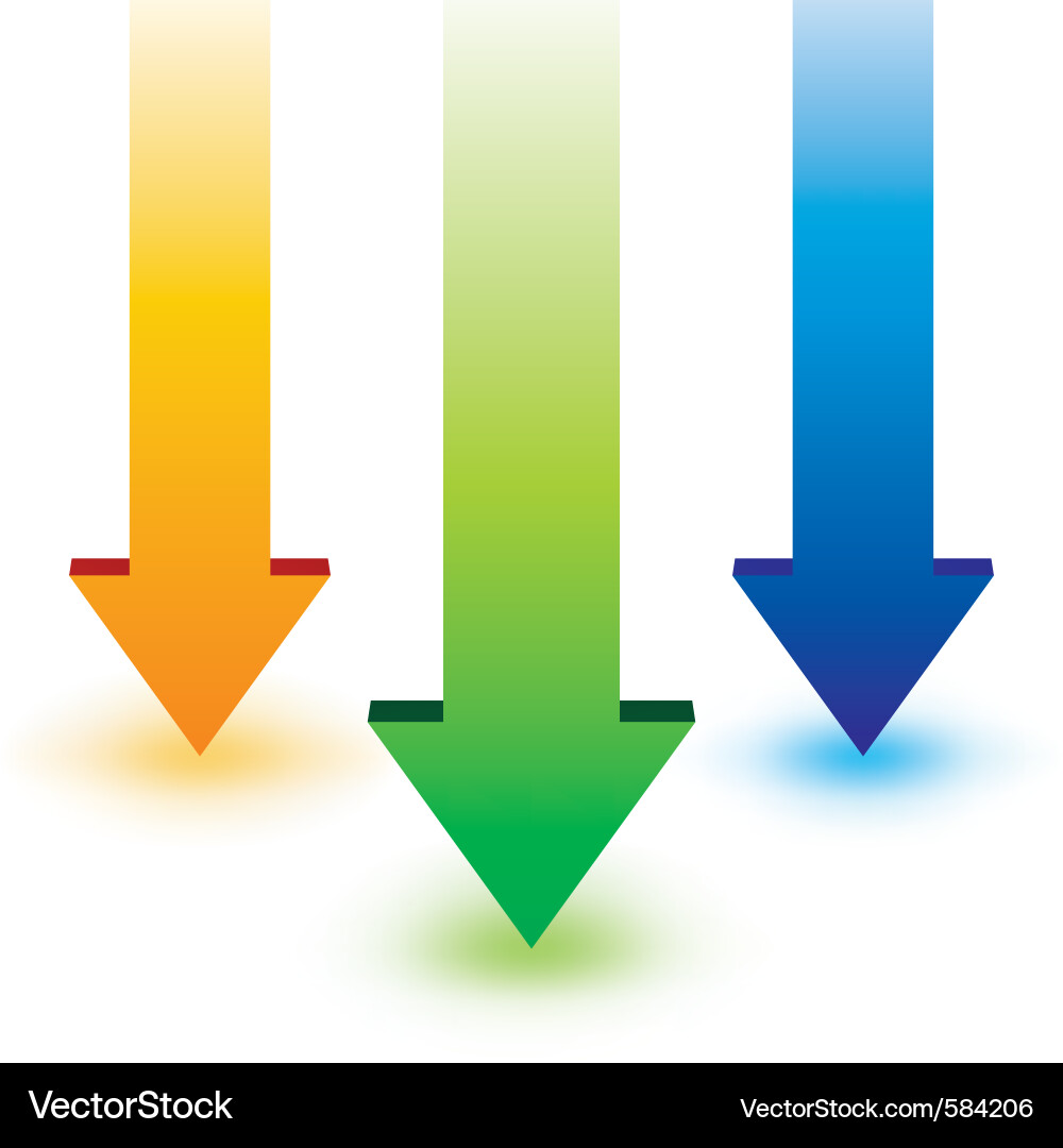 Dynamic Colorful Arrows vector image