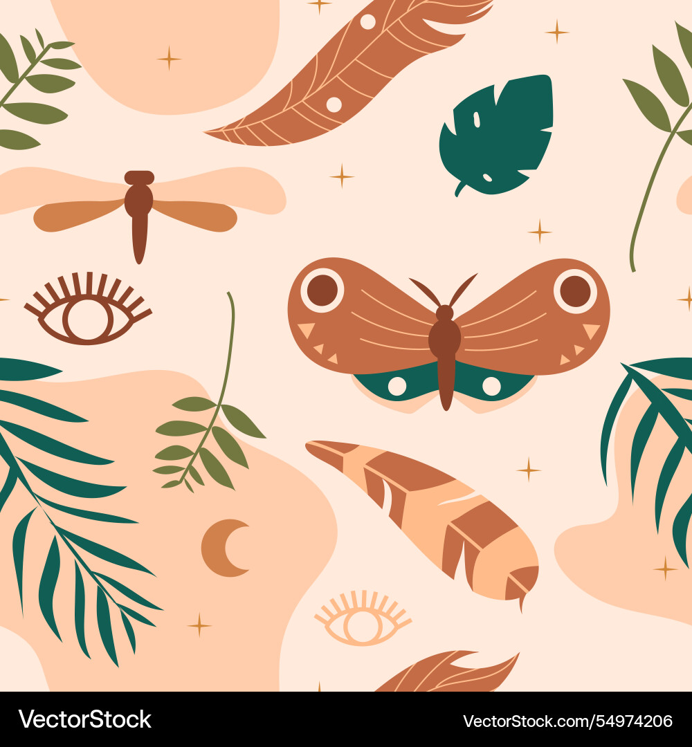 Flat design boho pattern Vector Image