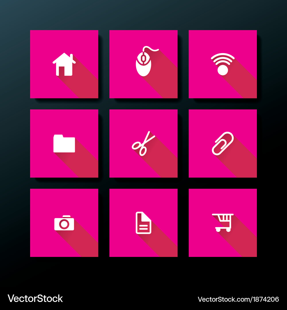 Flat web icon set Vector Image