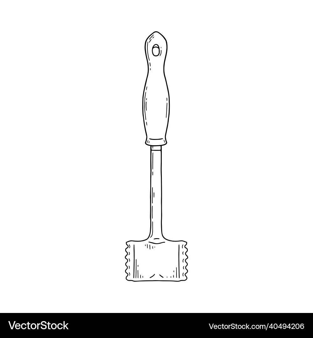Fleischzange oder Hammer Küchengerät Fleischzange oder Hammer Küchengerät vektorbild