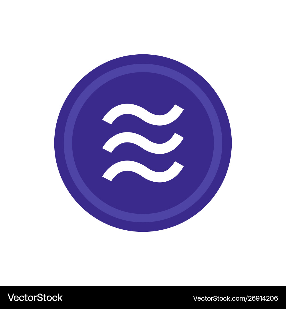 Libra coin icon crypto currency virtual money – Royalty-Free Vector |  VectorStock