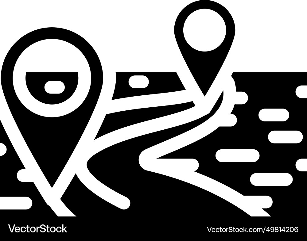Map pointer location glyph icon Vector Image