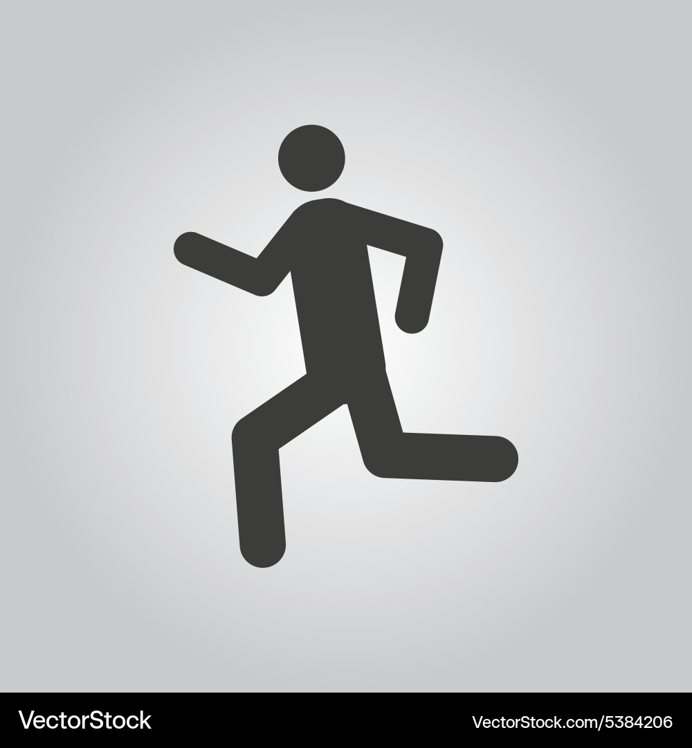 Running Man Icon - Speed Symbol vector image