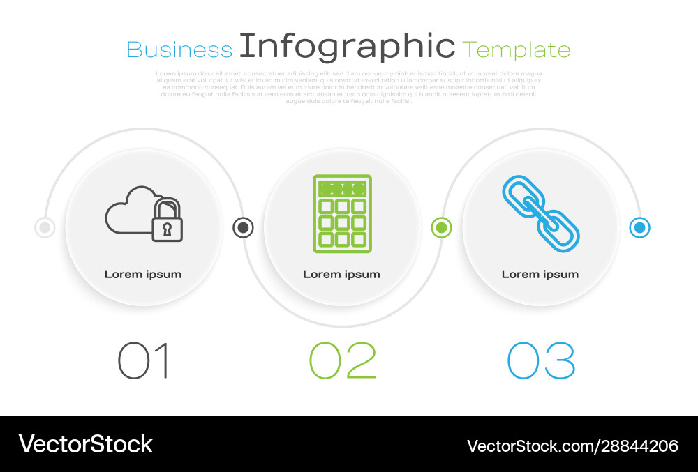 Set line cloud computing lock password Set line cloud computing lock password vector image