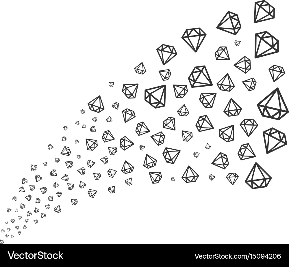 Sparkling Diamond Stream vector image