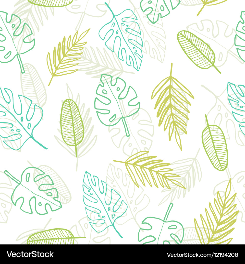 Tropical Doodle Pattern Vector Image