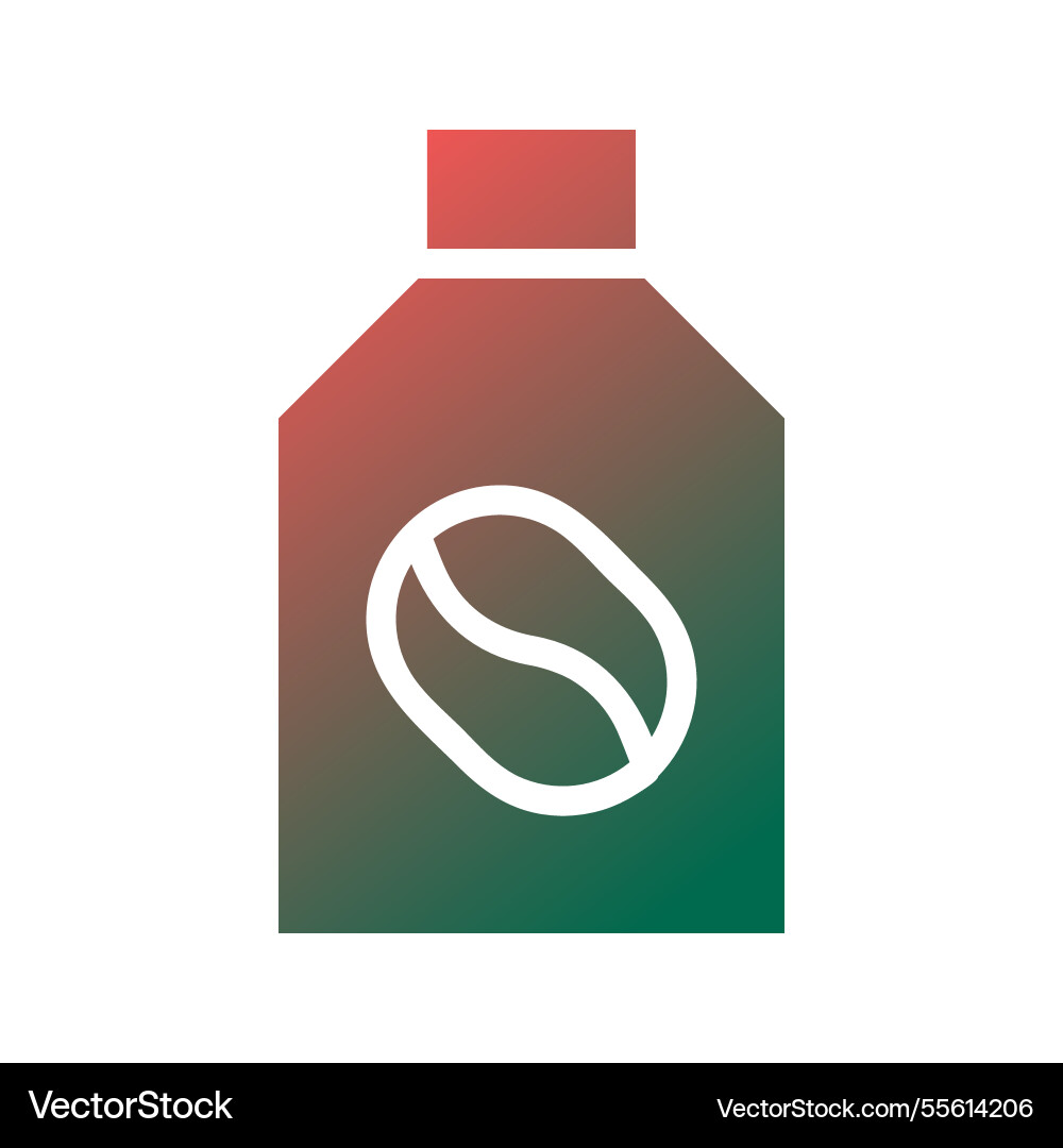 Unique coffee package design with gradient color vector image