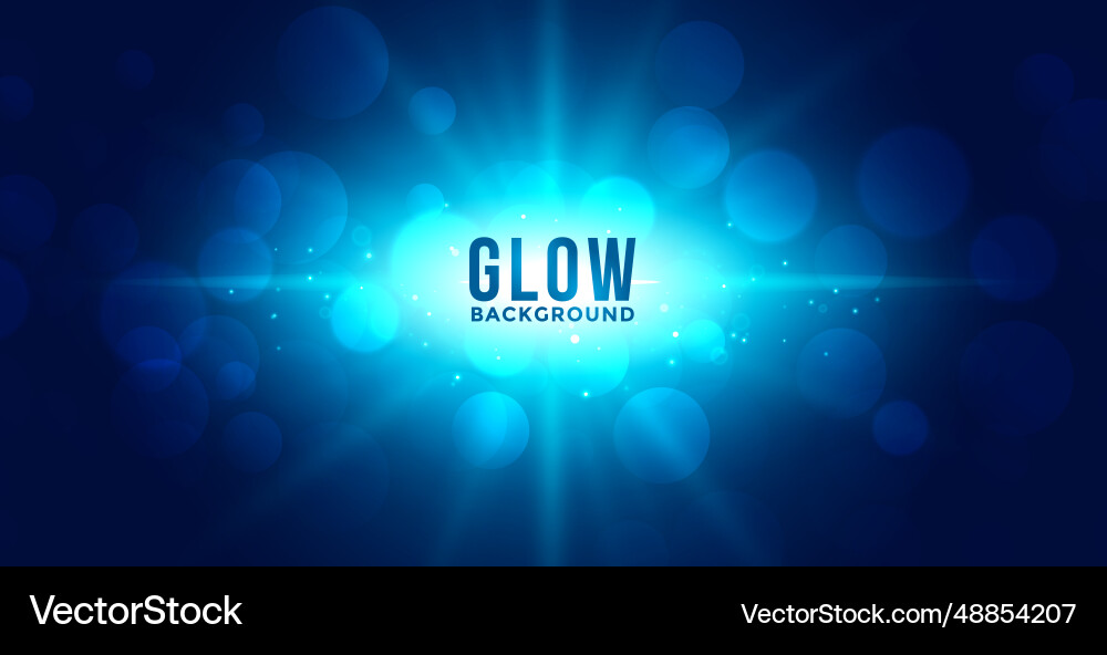 Abstract and shiny star burst backdrop with bokeh vector image