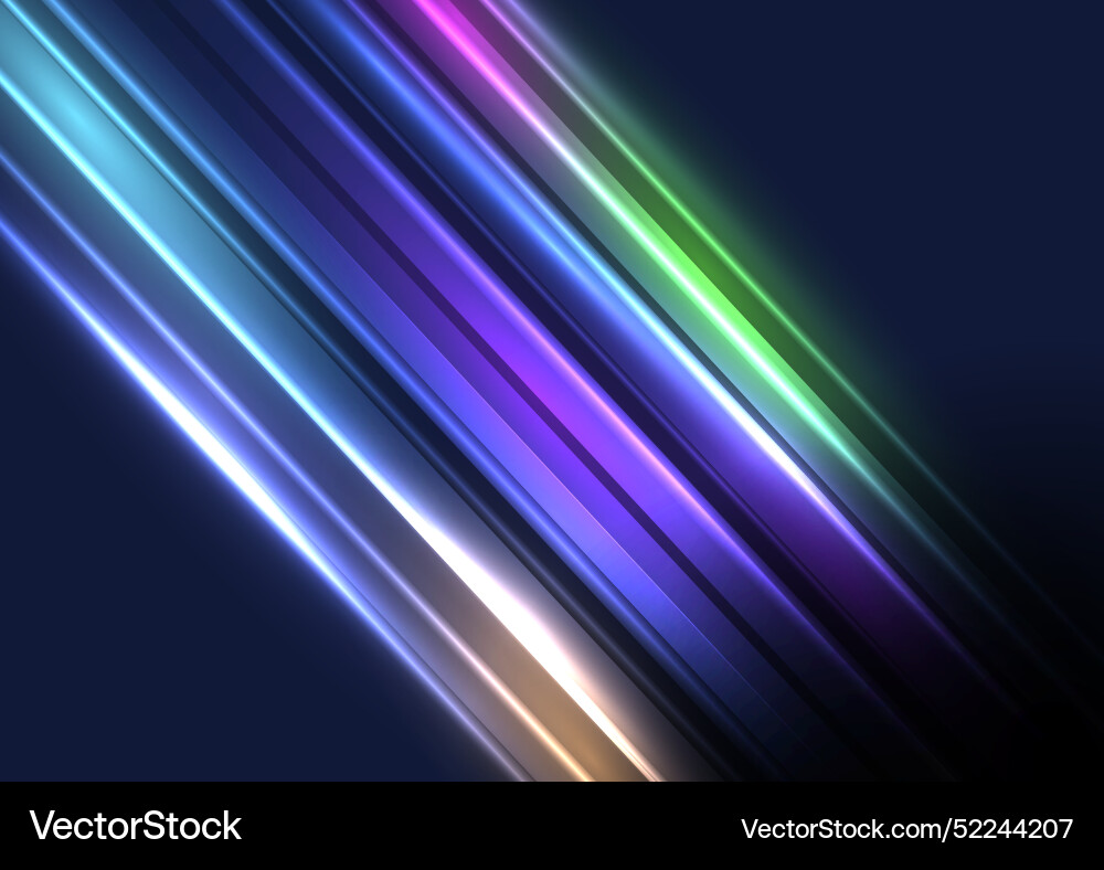 Abstract background with glowing motion lines vector image