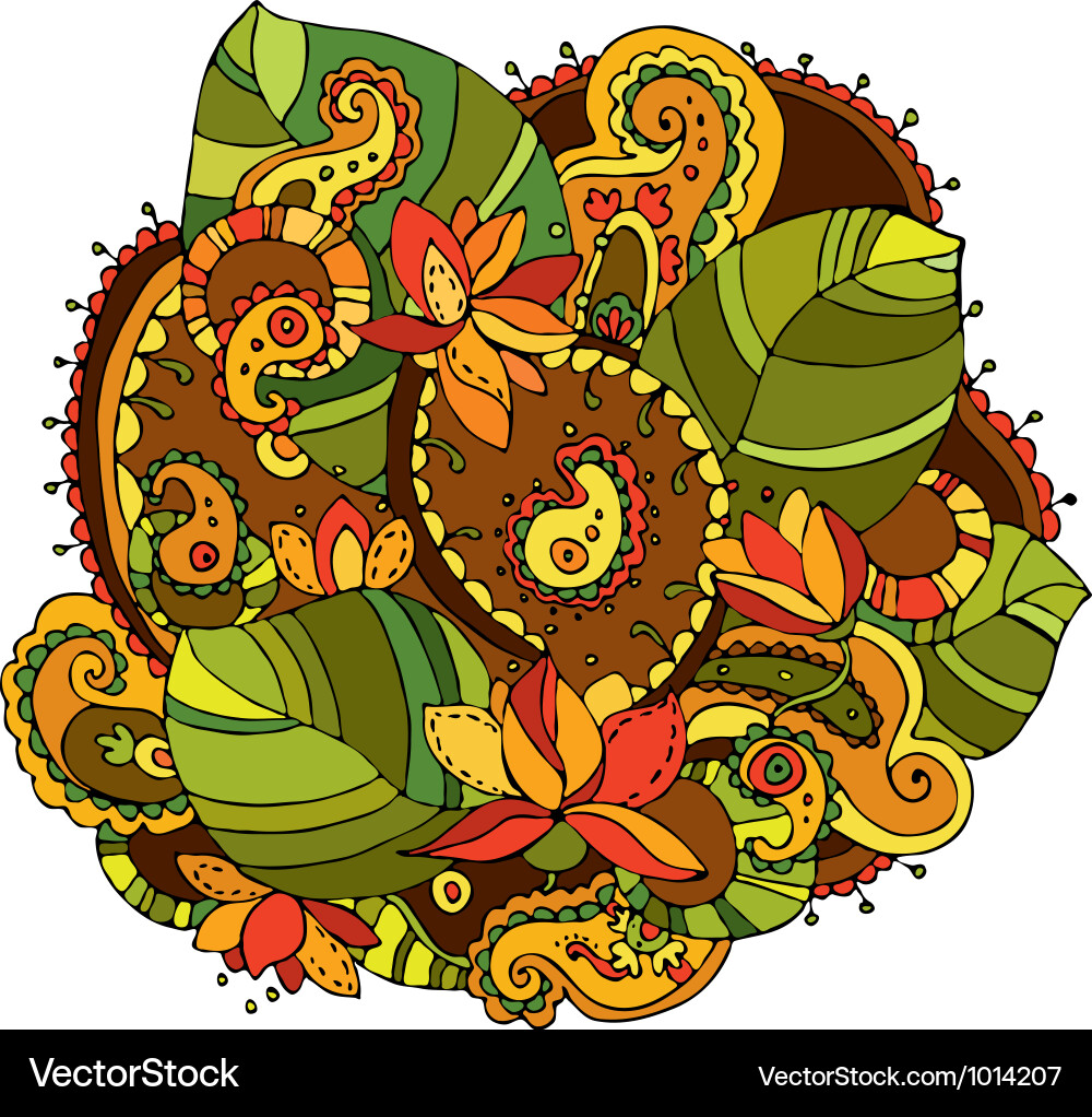 Abstract flower element isolated Vector Image