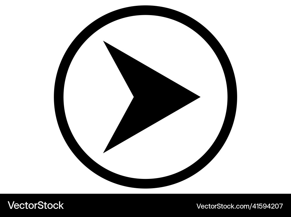 Arrow symbol direction pointer cursor in black vector image