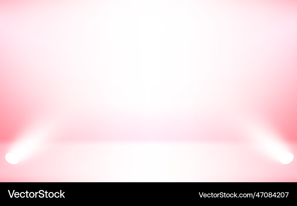 Bright illuminated studio with two projectors 3d vector image