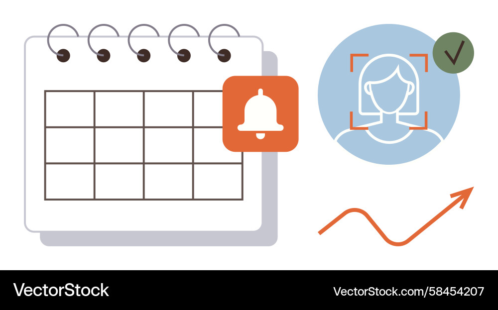 Calendar Notifications & Scheduling Vector Image