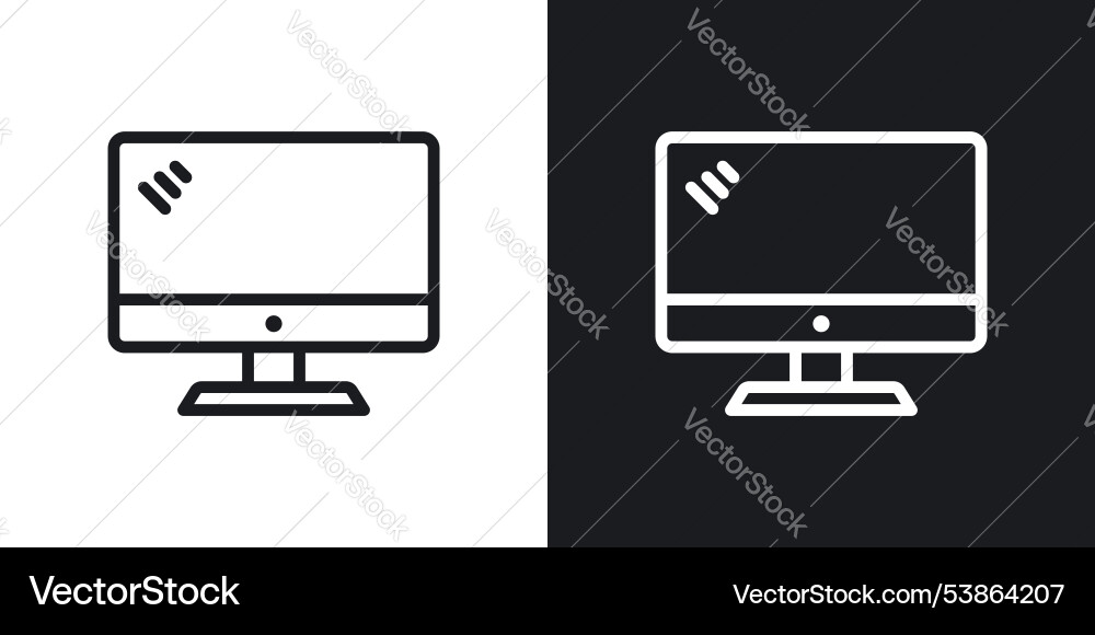 Computer screen icon set Vector Image