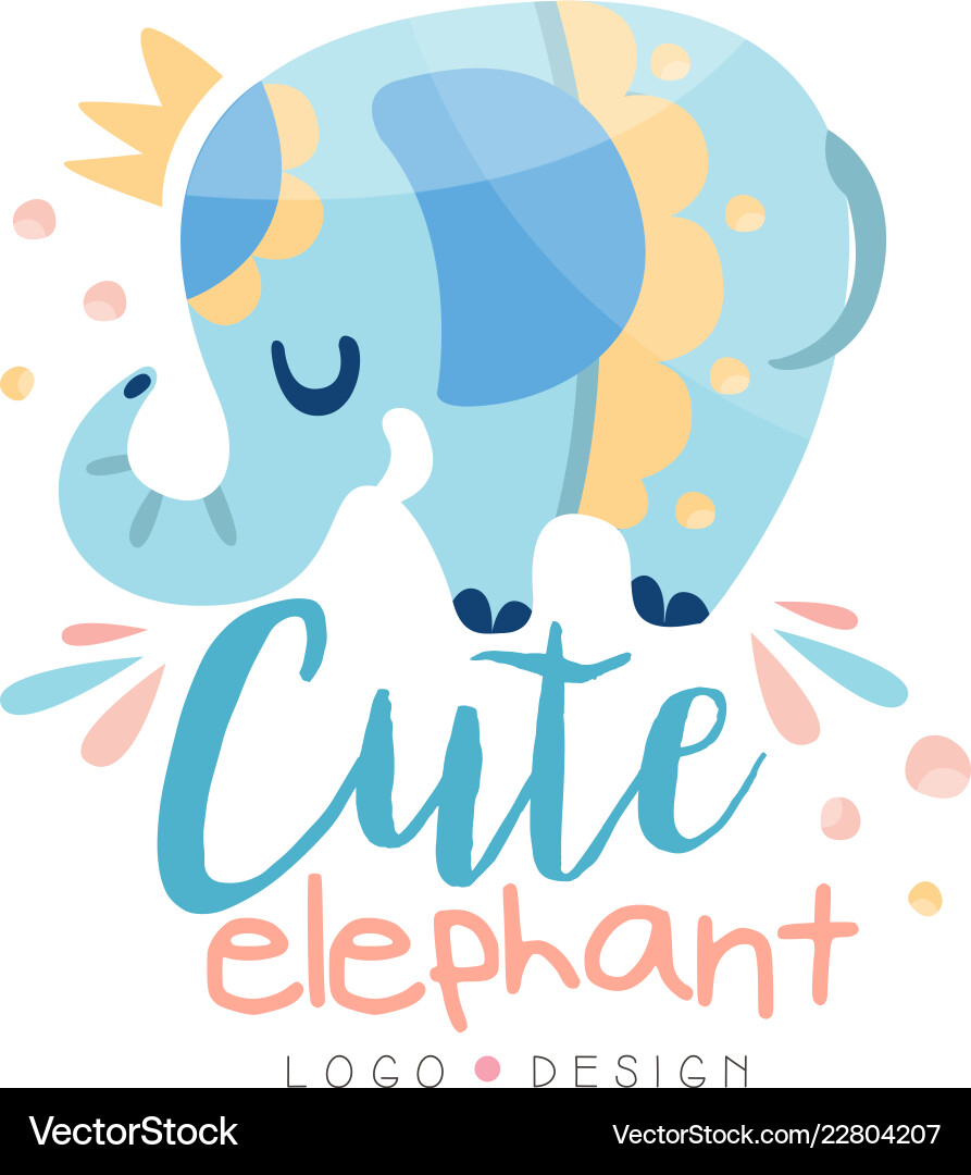 Cute elephant logo design emblem can be used Cute elephant logo design emblem can be used vector image