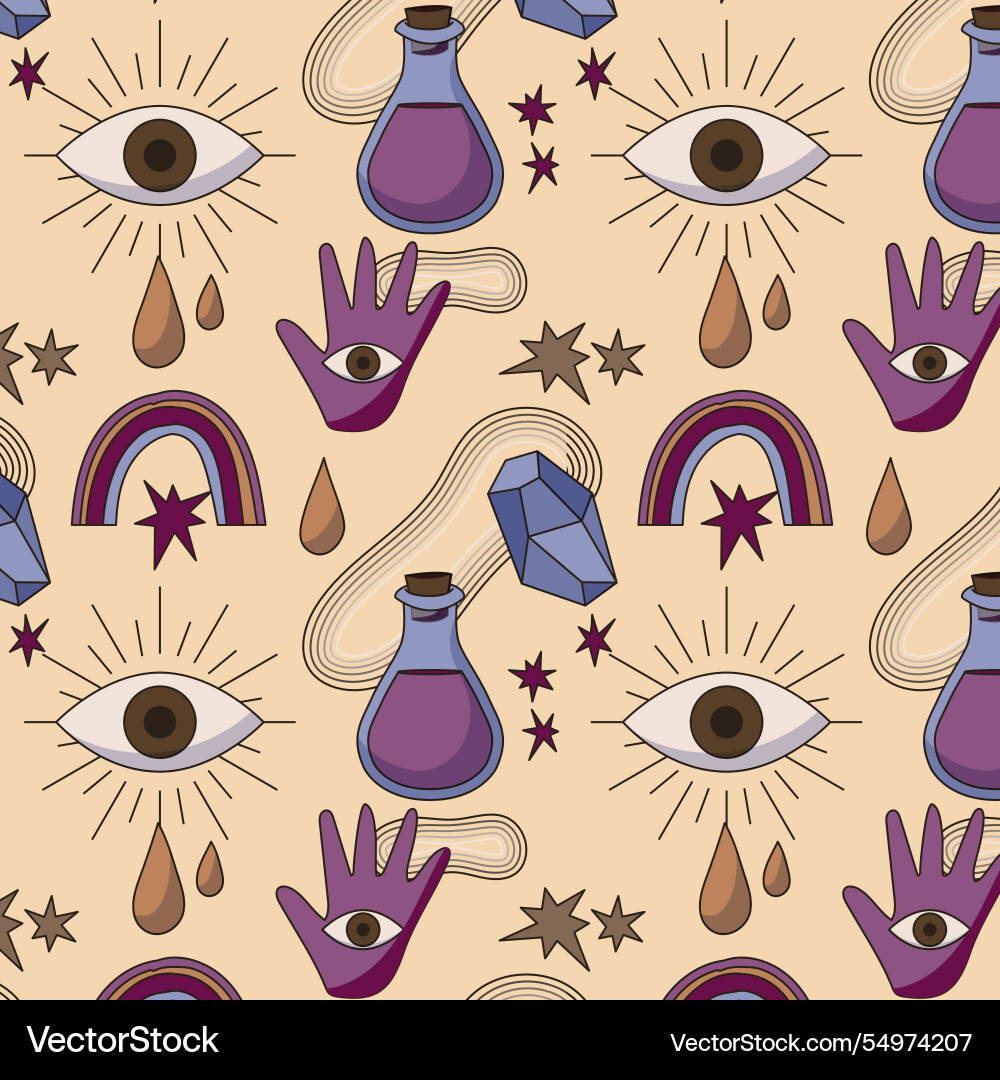 Flat design boho pattern Vector Image