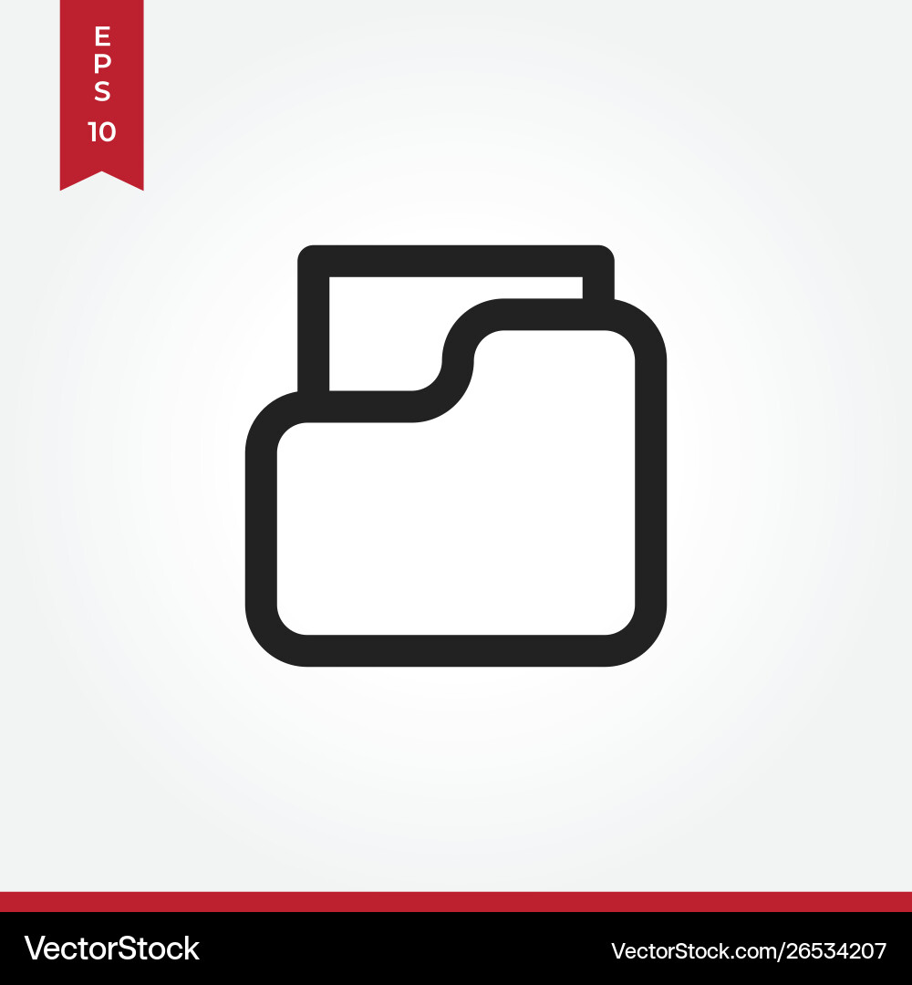 Folder icon in modern style for web site Folder icon in modern style for web site vector image