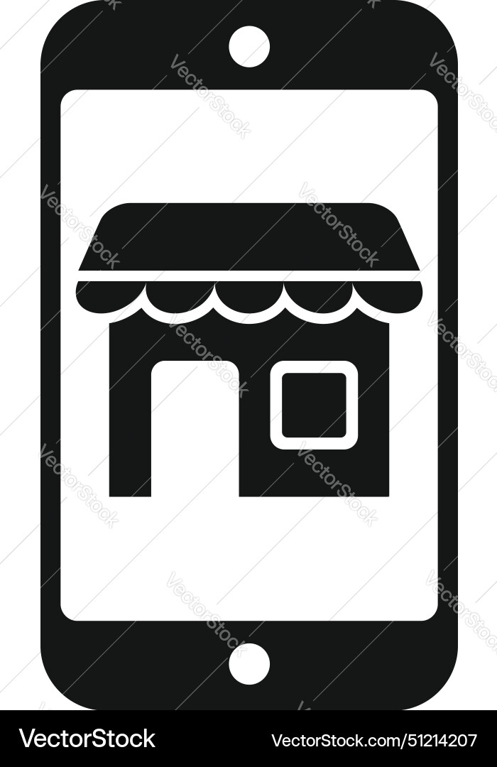 Mobile app store locator icon simple Vector Image