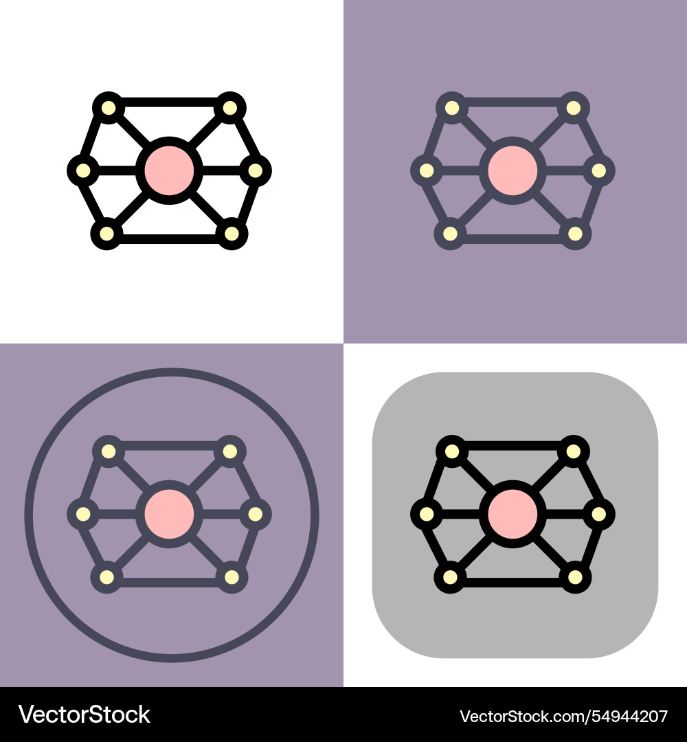 Neuronal network symbol - artificial intelligence Neuronal network symbol - artificial intelligence vector image